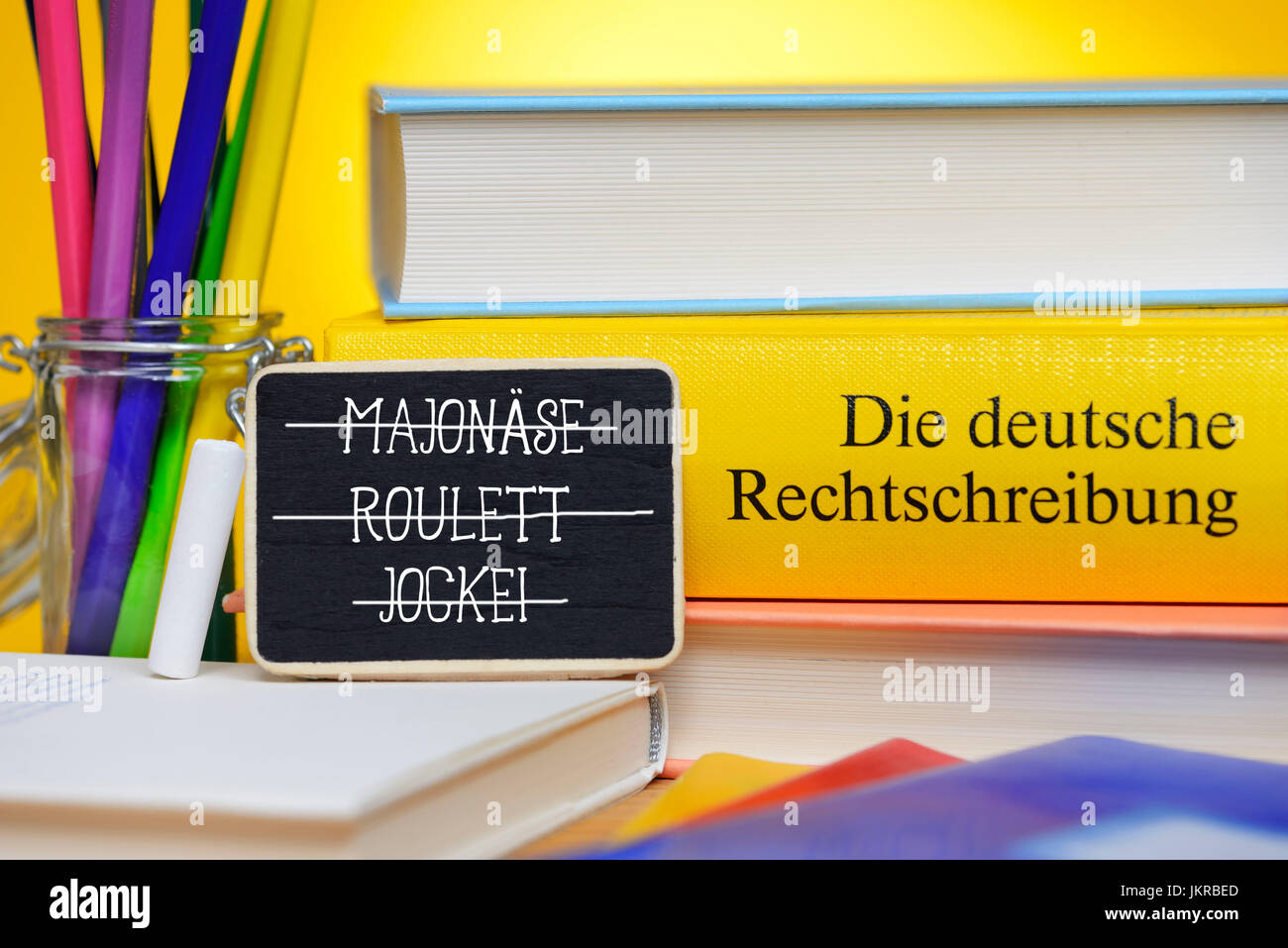 La riforma ortografica, simbolico foto, Rechtschreibreform, Symbolfoto Foto Stock