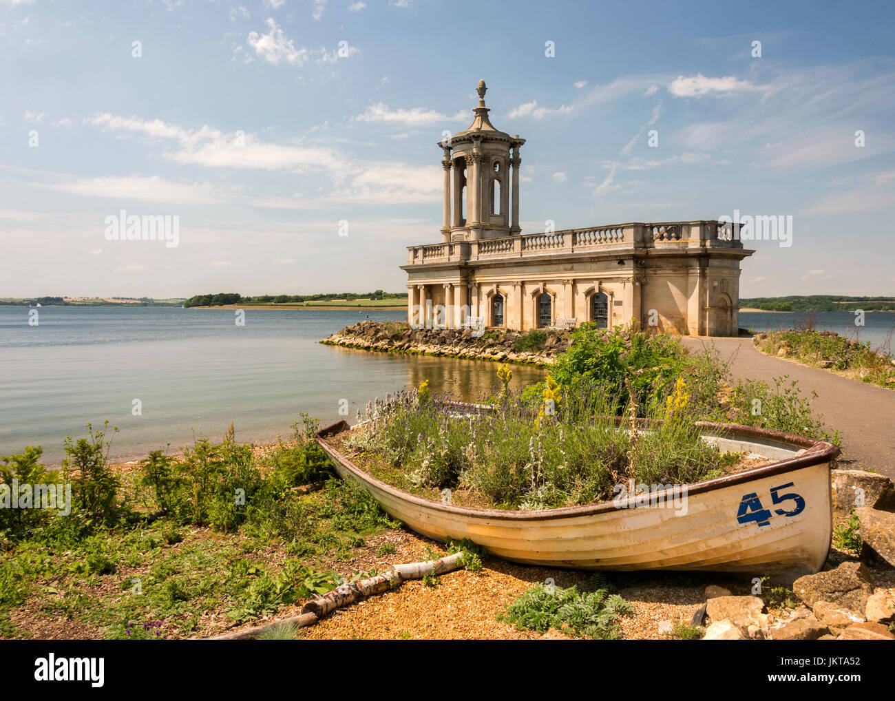 Normanton chiesa su rutland acqua Foto Stock