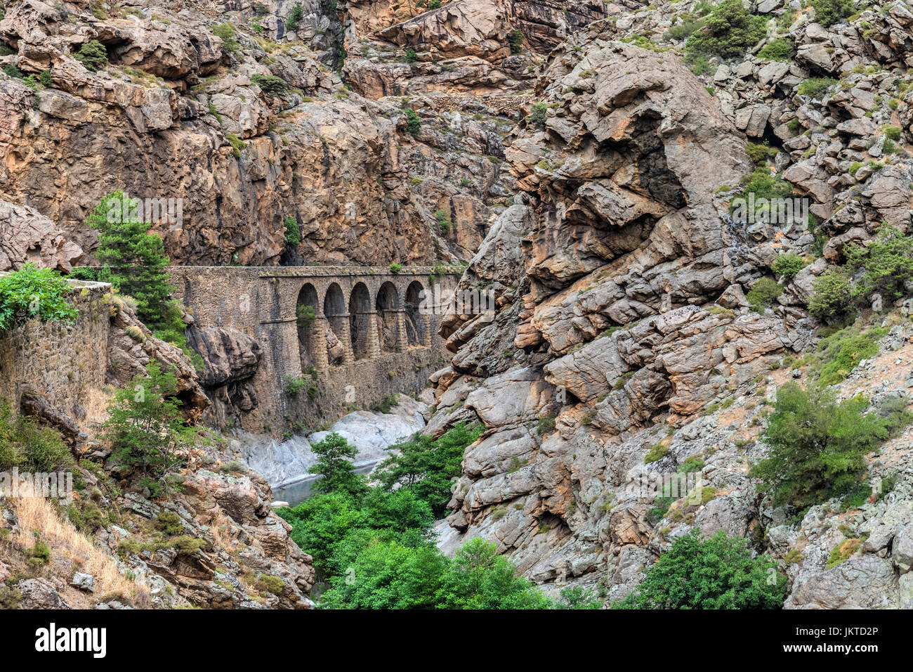 Scala di Santa Regina, Golo, Calacuccia, Corsica, Francia Foto Stock