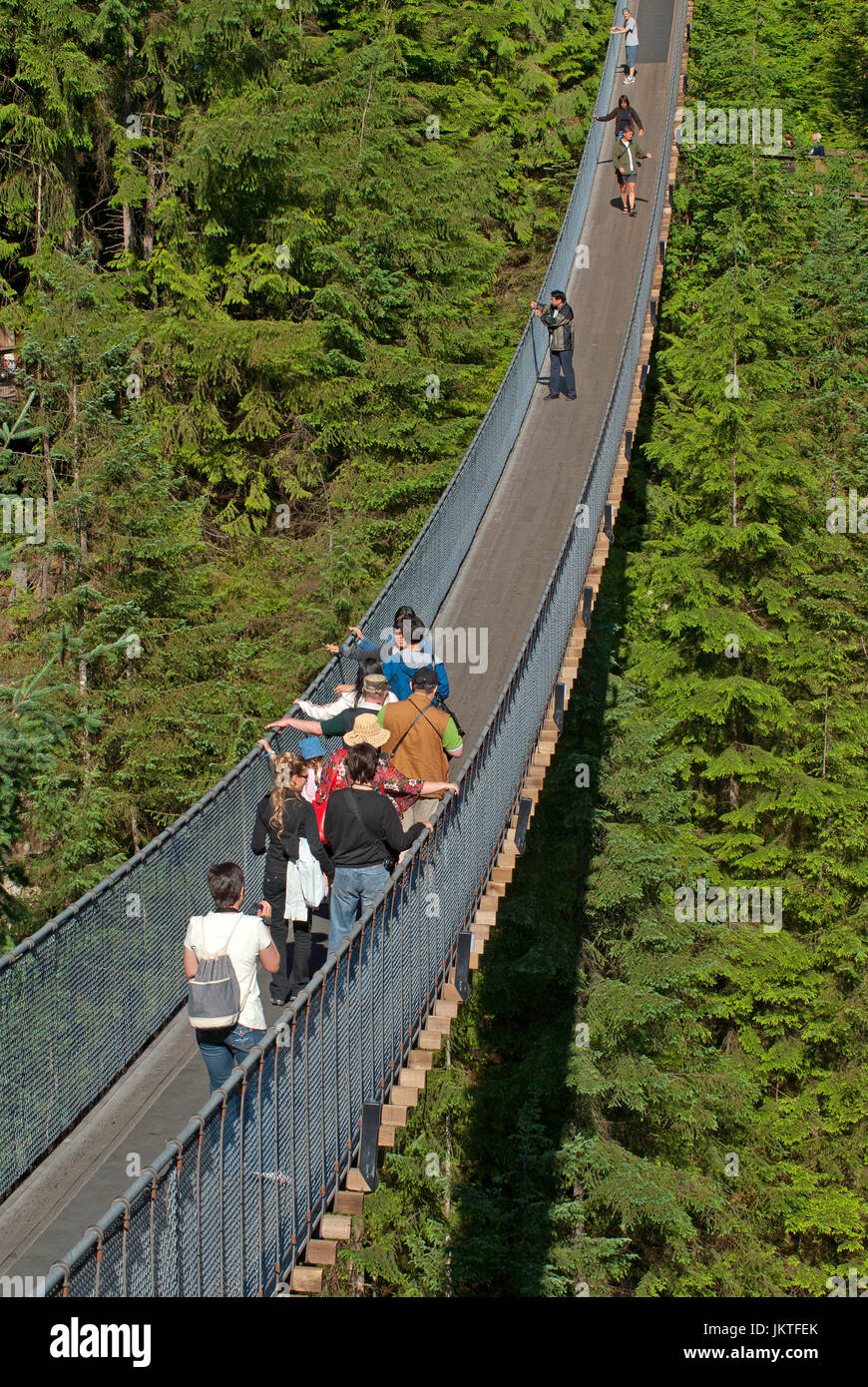 Ponte Sospeso di Capilano, Vancouver, British Columbia, Canada Foto Stock