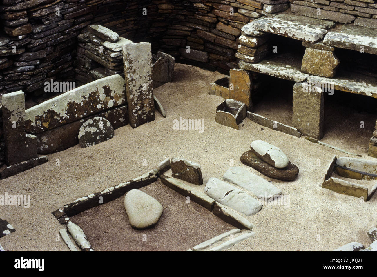 Skara Brae house dettaglio, Orkney. Foto Stock