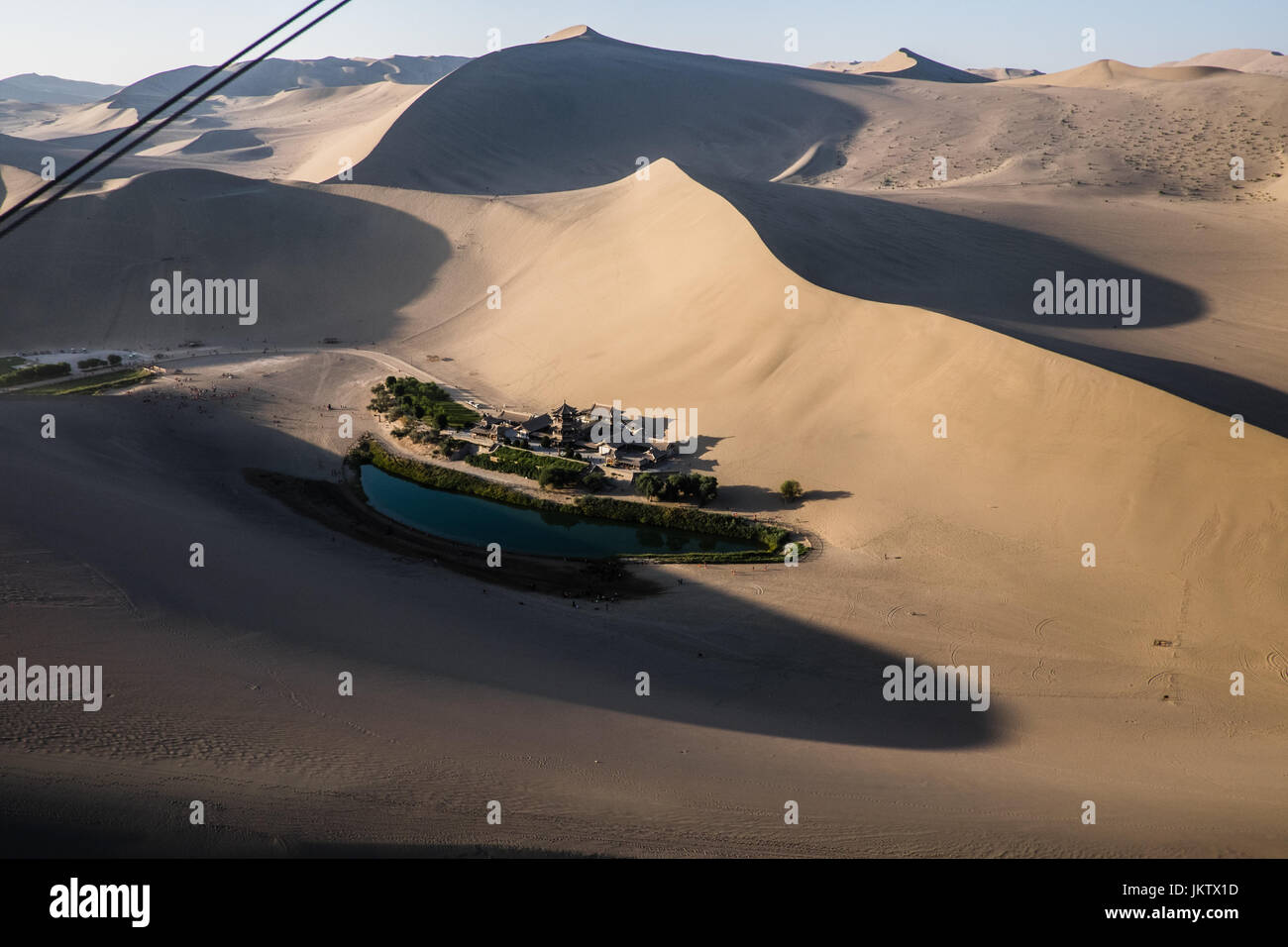 Oasi di Dunhuang, deserto dei Gobi, Cina Foto Stock