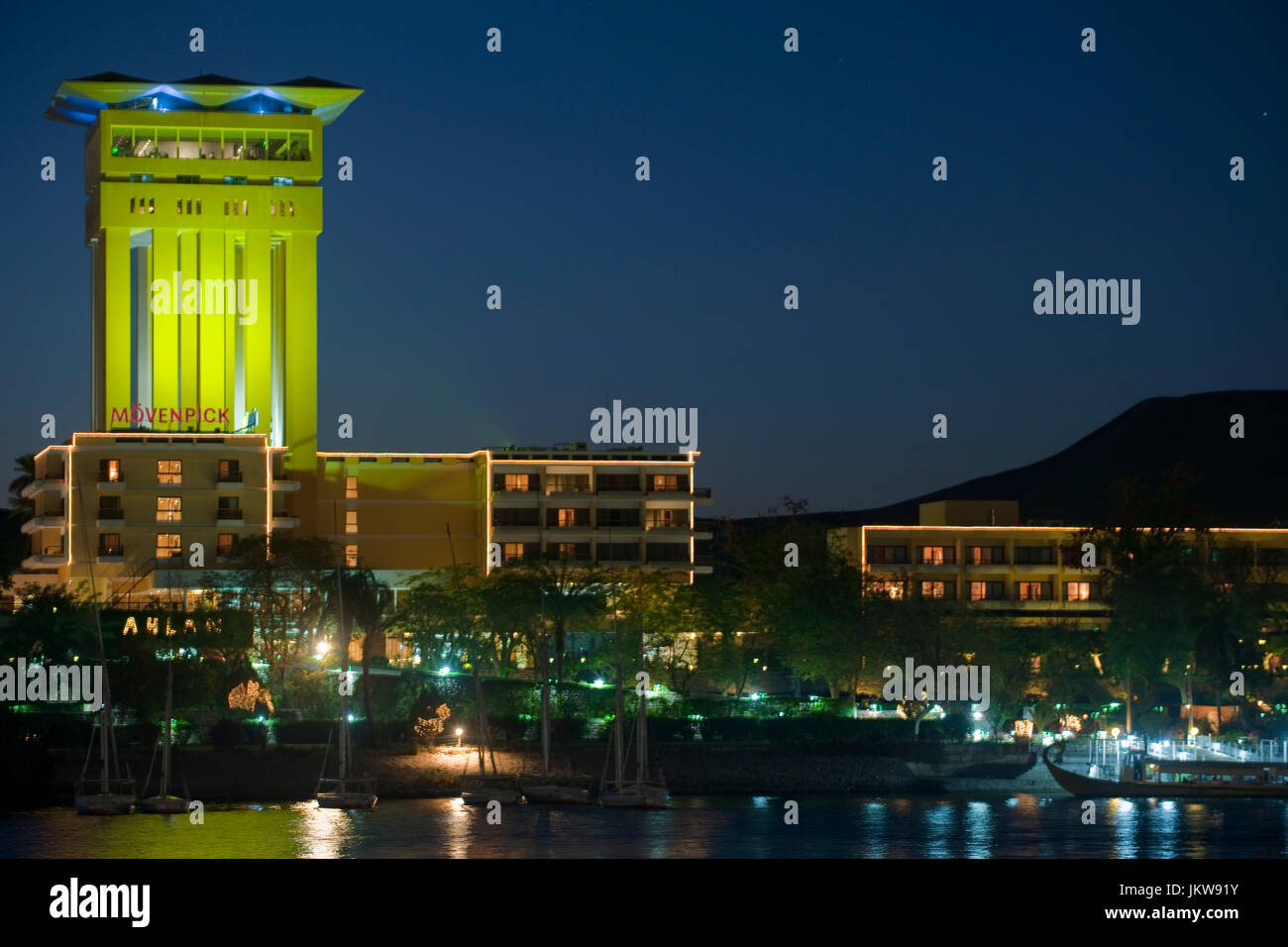 Aegypten ha, Assuan, Hotel Mövenpick Resort Aswan am Isola Elefantina Foto Stock