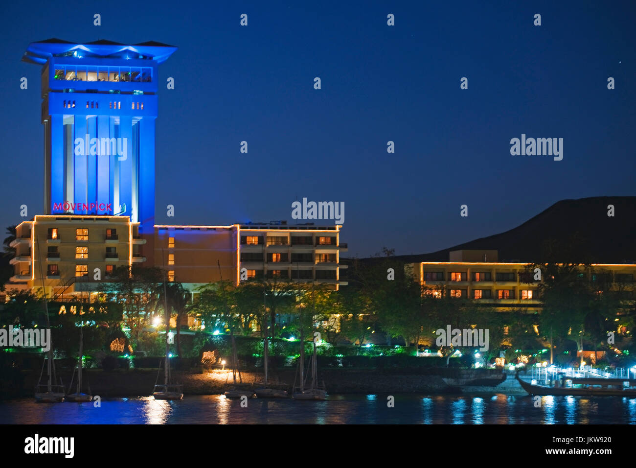 Aegypten ha, Assuan, Hotel Mövenpick Resort Aswan am Isola Elefantina Foto Stock