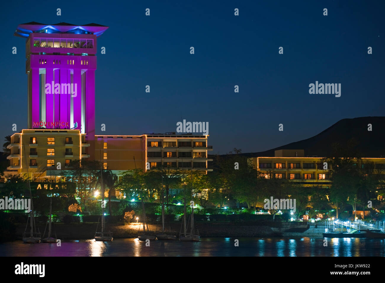 Aegypten ha, Assuan, Hotel Mövenpick Resort Aswan am Isola Elefantina Foto Stock