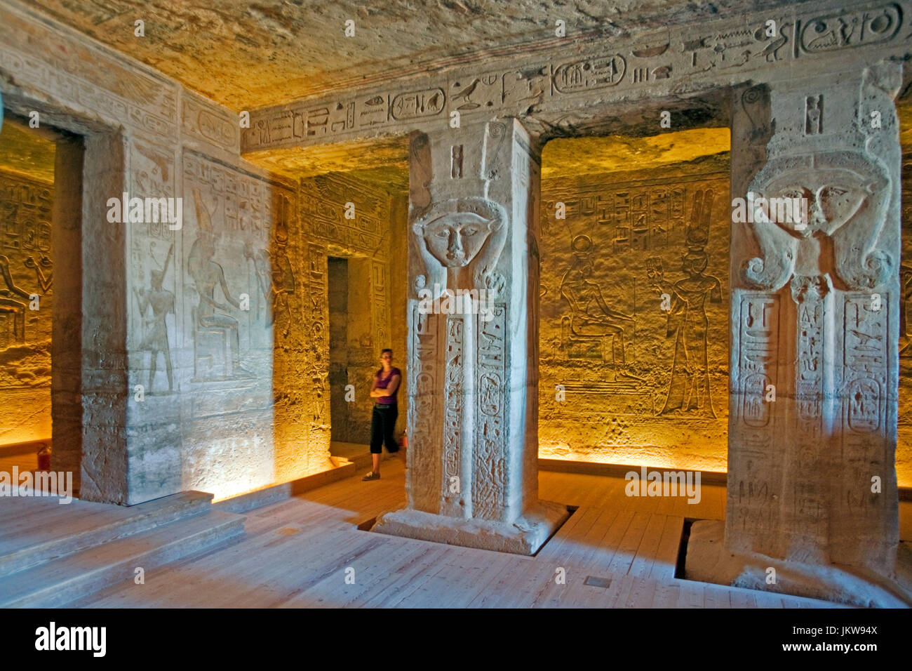 Aegypten ha, Abu Simbel, im Tempel vom Ramses II. Foto Stock