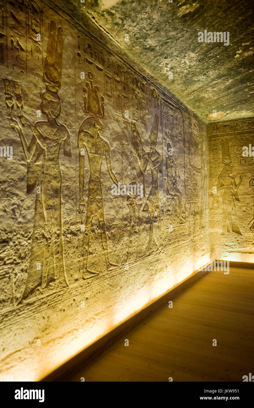 Aegypten ha, Abu Simbel, im Tempel vom Ramses II. Foto Stock