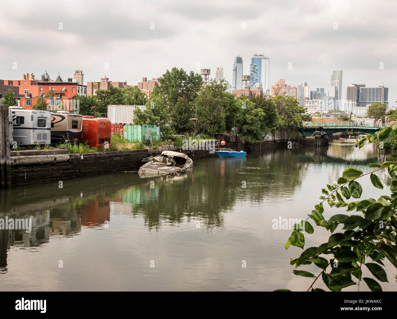 La Gowanus Canal a Brooklyn, New York Foto Stock