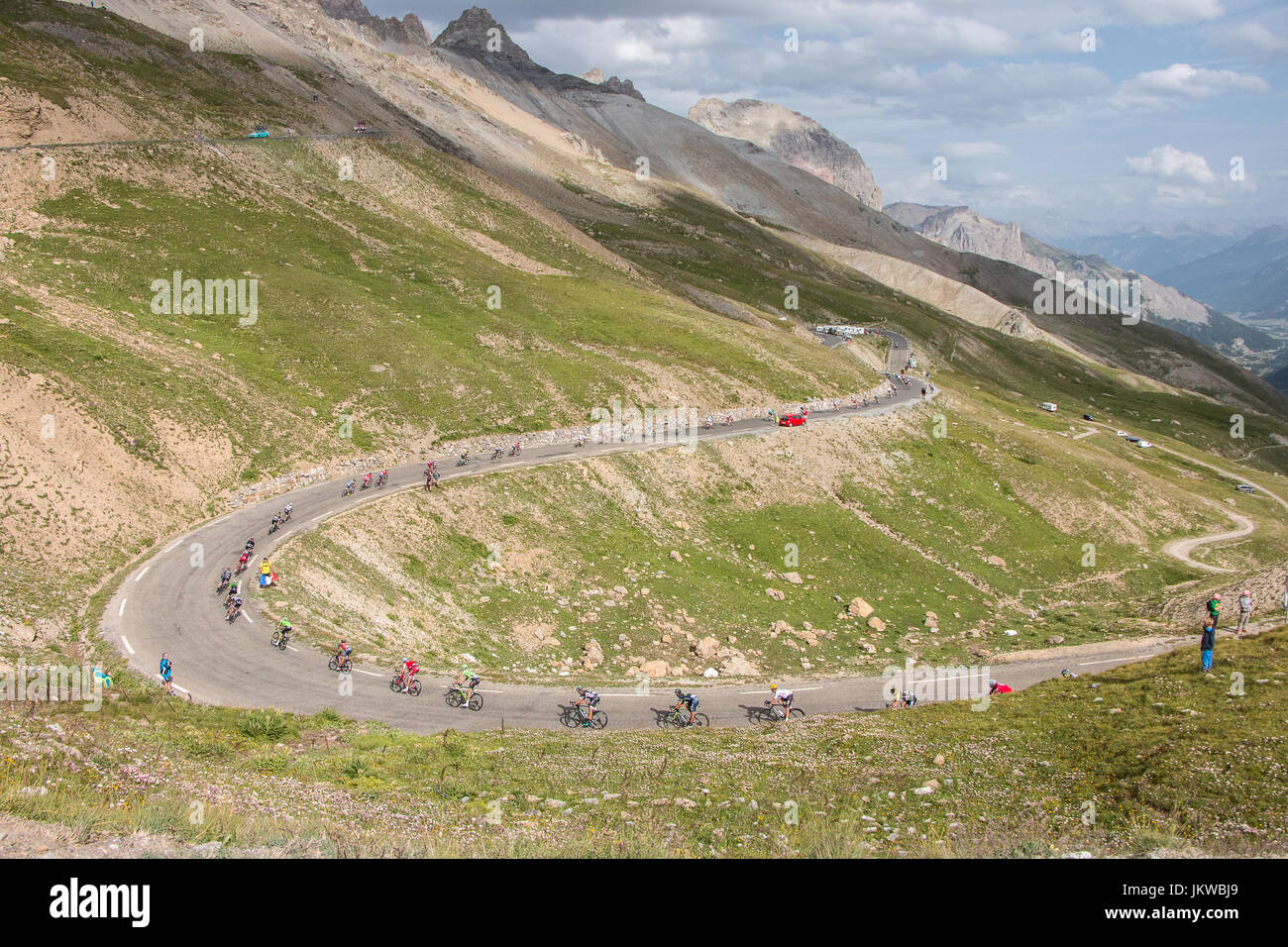 Tour de France 2017 Stadio 17 Col du Galibier Serre Chevalier Foto Stock