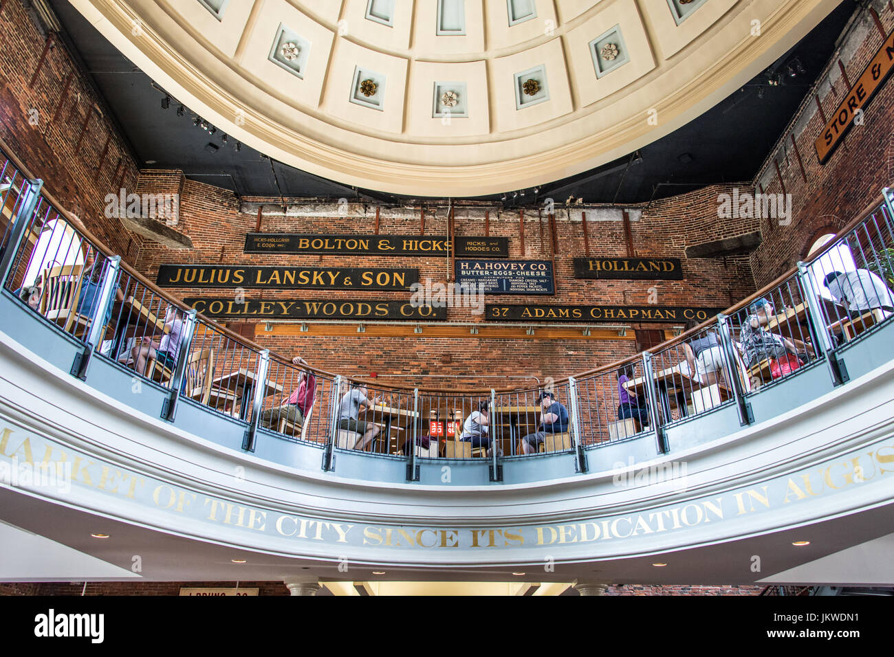 Il Mercato di Quincy, Boston MA, Stati Uniti d'America Foto Stock