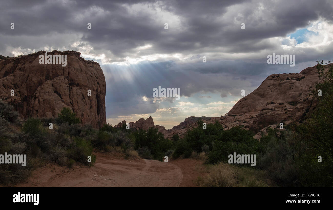 Moab Utah paesaggio. Uno dei migliori posti al mondo. Foto Stock