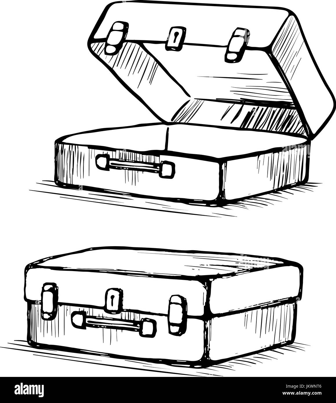 Vector doodle luggage icon illustration immagini e fotografie stock ad alta  risoluzione - Alamy