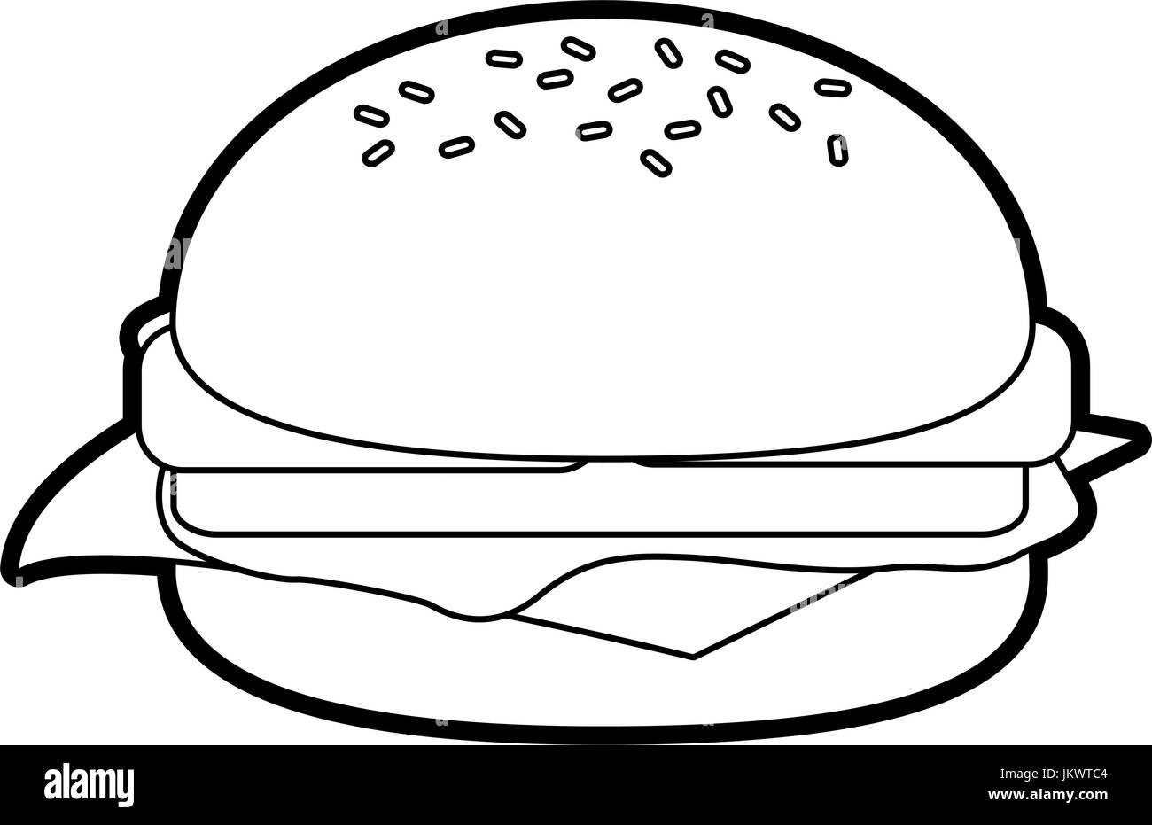 Delizioso fast food immagine icona Illustrazione Vettoriale