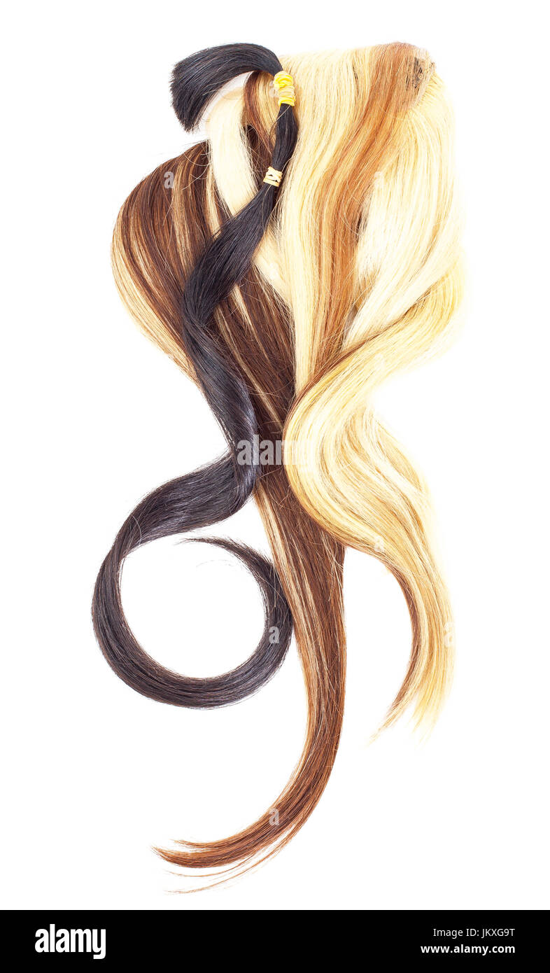 Capelli umani closeup. Foto Stock