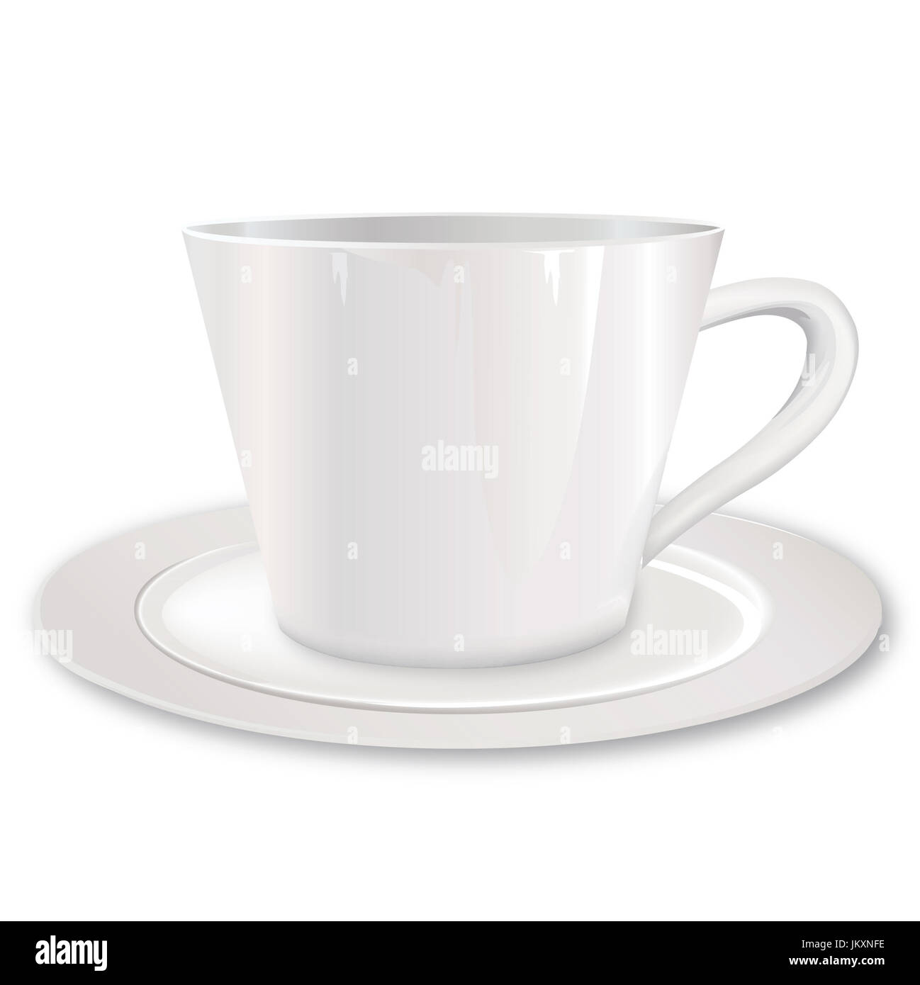 Cup. pausa caffè icona. elegante tazza di tè raccolta isolati su bianco. Foto Stock