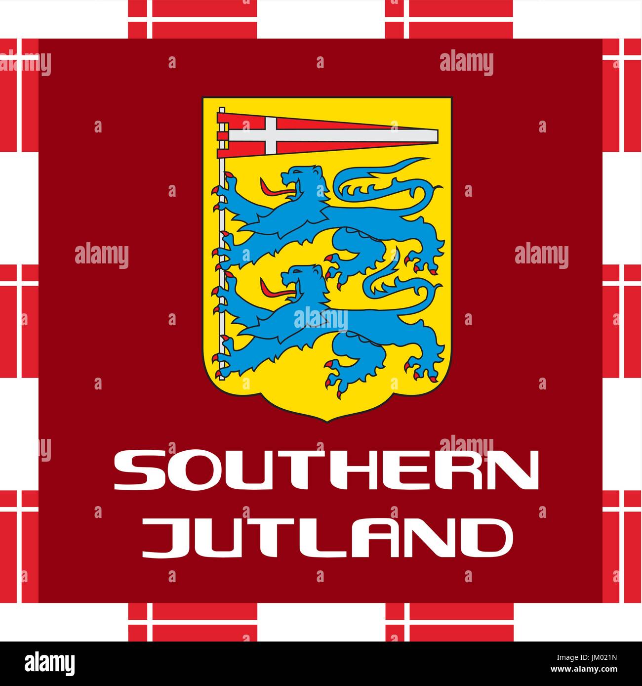 Insegne nazionali della Danimarca - Jutland meridionale Illustrazione Vettoriale