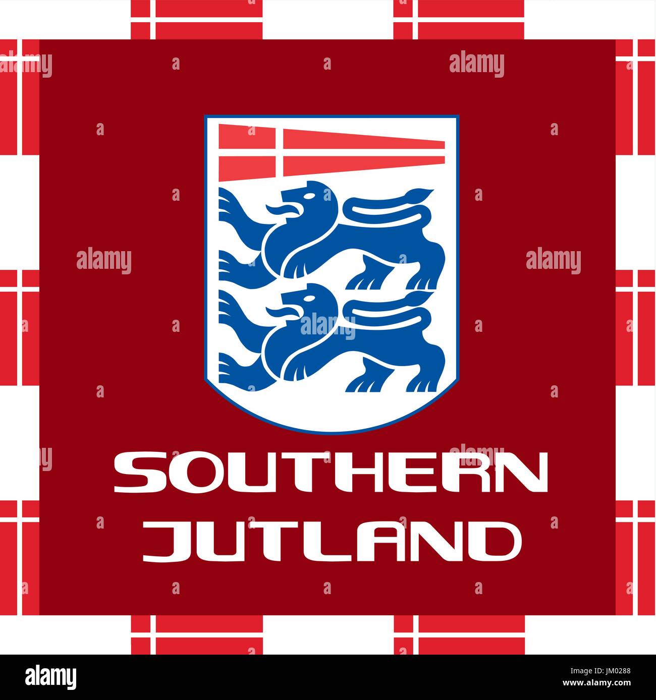 Insegne nazionali della Danimarca - Jutland meridionale Illustrazione Vettoriale