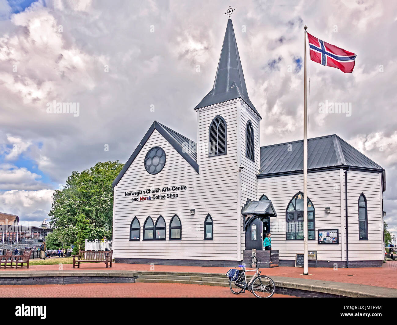 La chiesa norvegese per la Baia di Cardiff Glamorgan REGNO UNITO Foto Stock