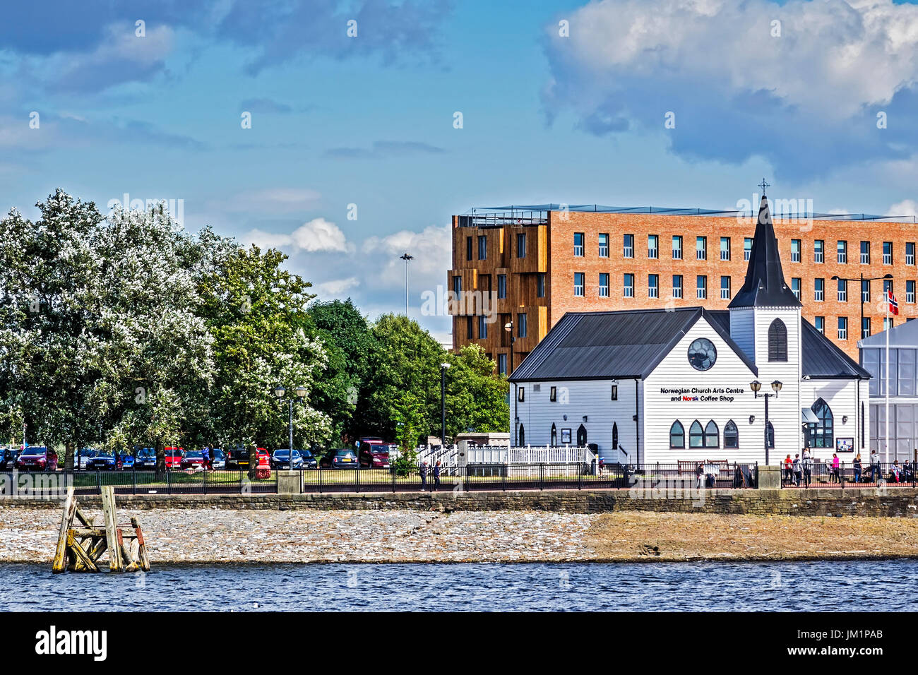 La chiesa norvegese per la Baia di Cardiff Glamorgan REGNO UNITO Foto Stock