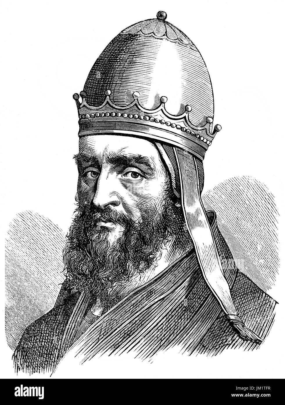 Papa Urbano III, nato Uberto Crivelli, regnò dal 25 Novembre 1185 fino alla sua morte in 1187 Foto Stock