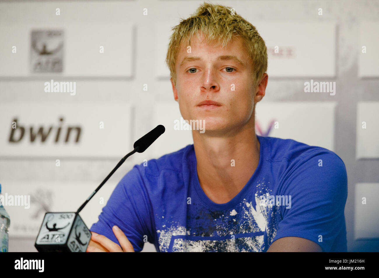 Amburgo, Germania, 25 Luglio 2017: 16 anni giocatore di tennis Rudolf Molleker durante il German Open 2017 presso il Rothenbaum di Amburgo. Credito: Frank Molter/Alamy Live News Foto Stock