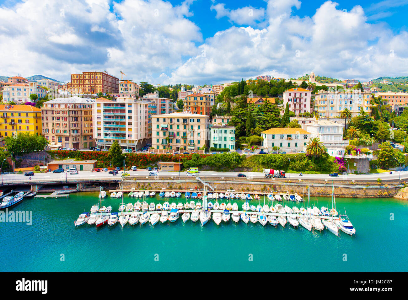 Porto di Savona, Italia. Vista aerea Foto Stock