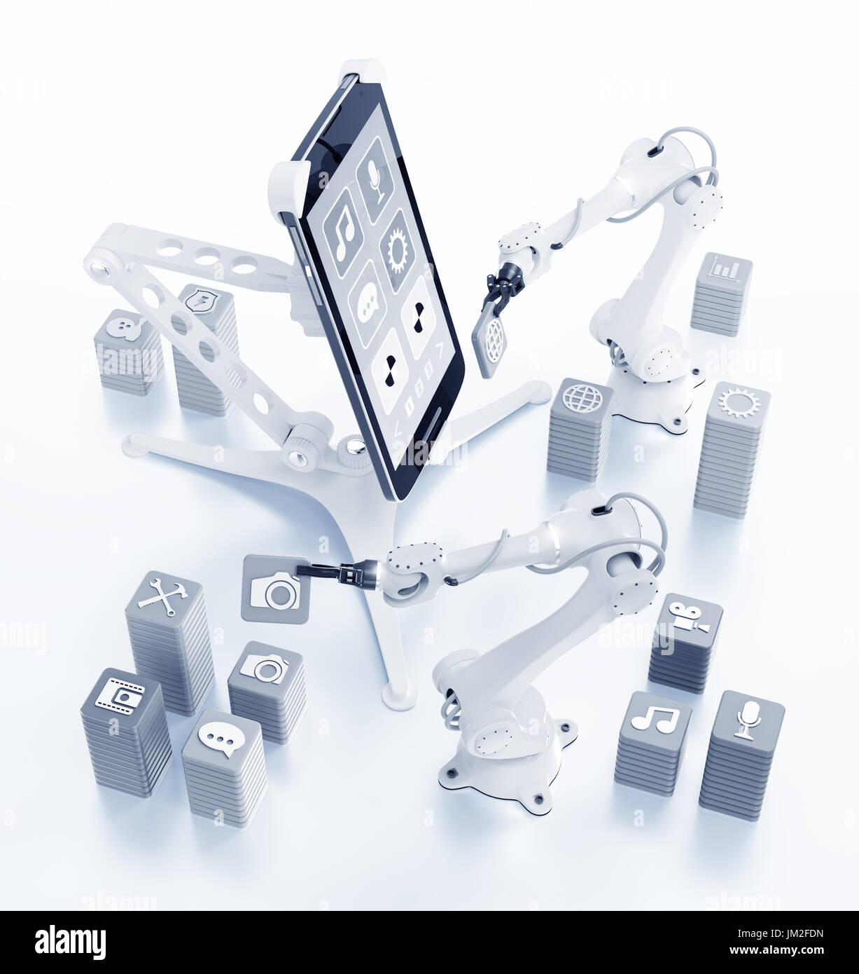 Il convogliatore di assemblaggio di un software Foto Stock