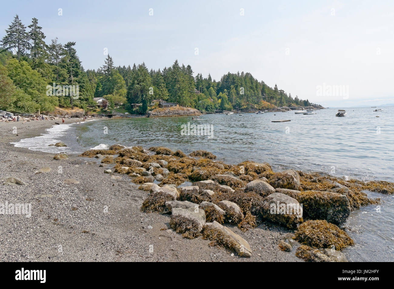 Bowen Bay Beach sull'Isola di Bowen vicino a Vancouver, British Columbia, Canada Foto Stock