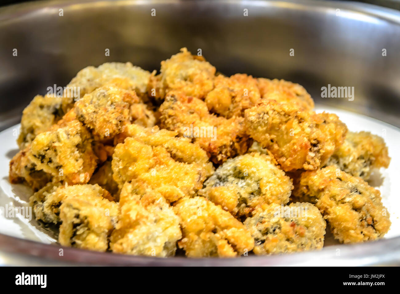 Pollo Tandoori piccoli morsi snack ors d'oeuvres Foto Stock