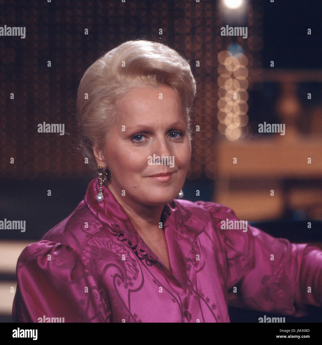 Italienische Opernsängerin Katia Ricciarelli, Deutschland 1980er Jahre. Italiano cantante lirica Katia Ricciarelli, Germania degli anni ottanta. Foto Stock