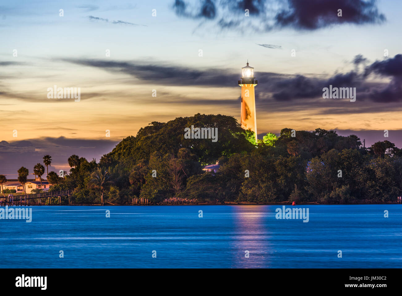 Jupiter, Florida, Stati Uniti d'America presso Jupiter luce di ingresso. Foto Stock