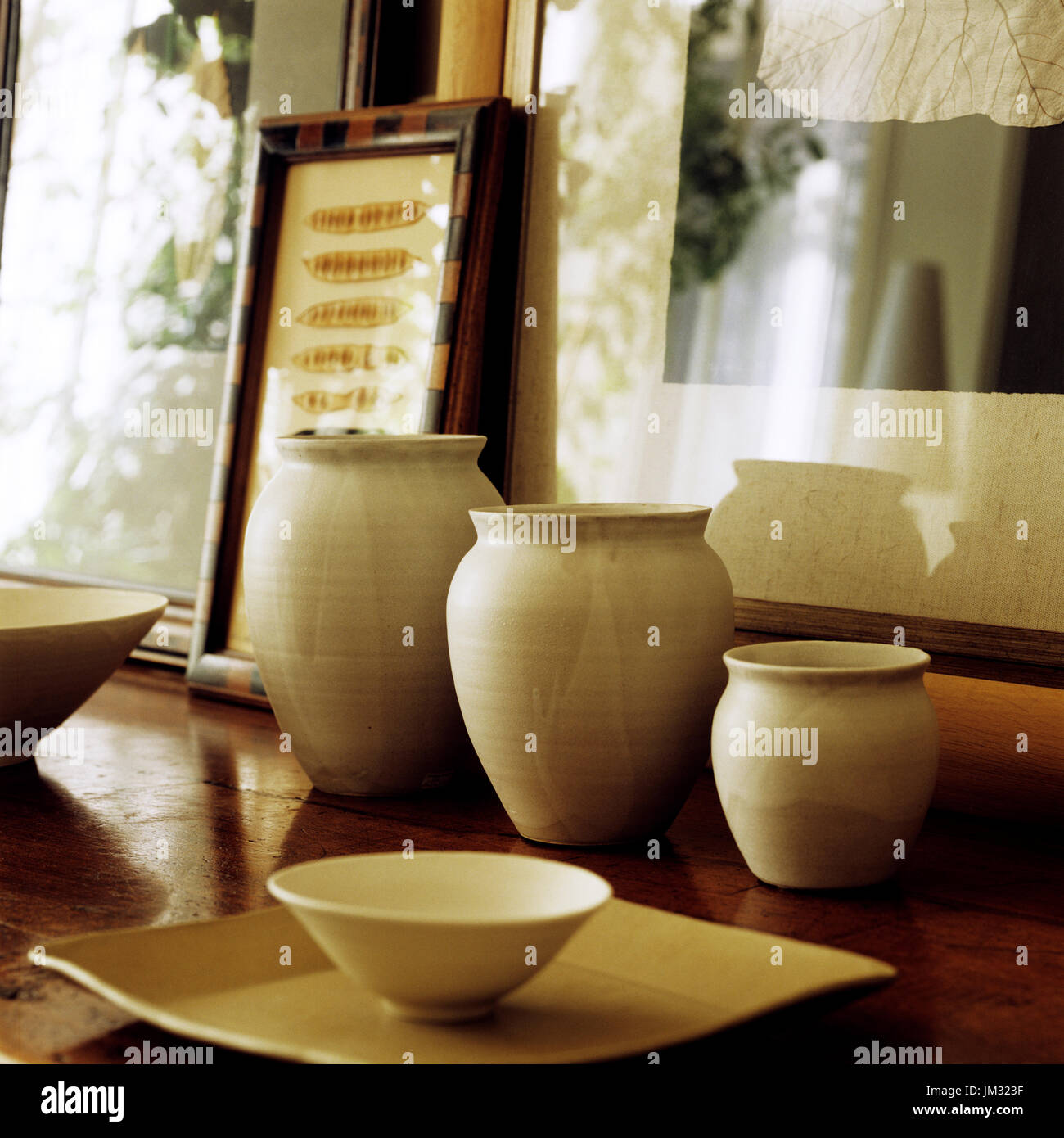 Vasi sul display Foto Stock