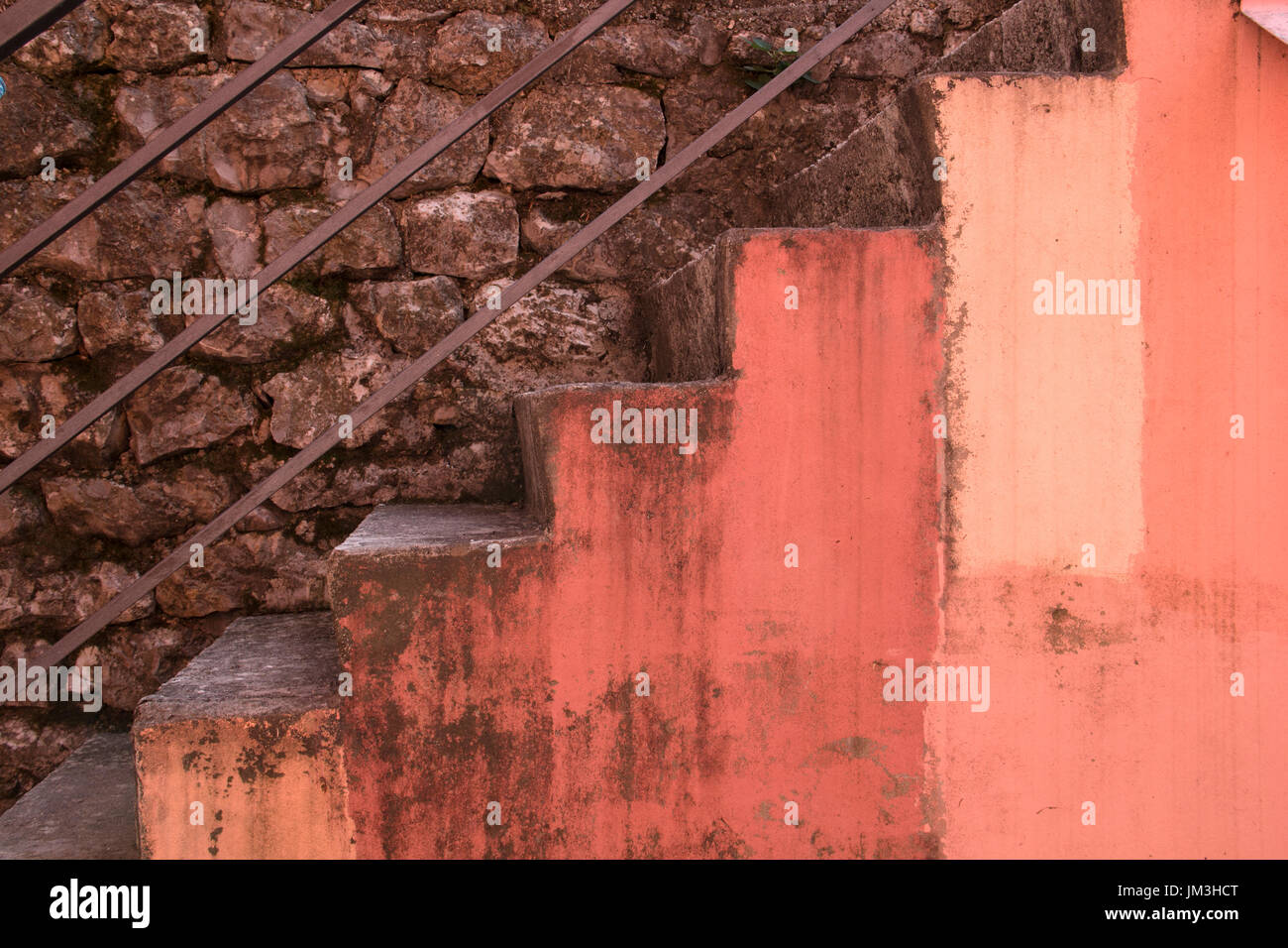 Dettaglio di una scala Foto Stock