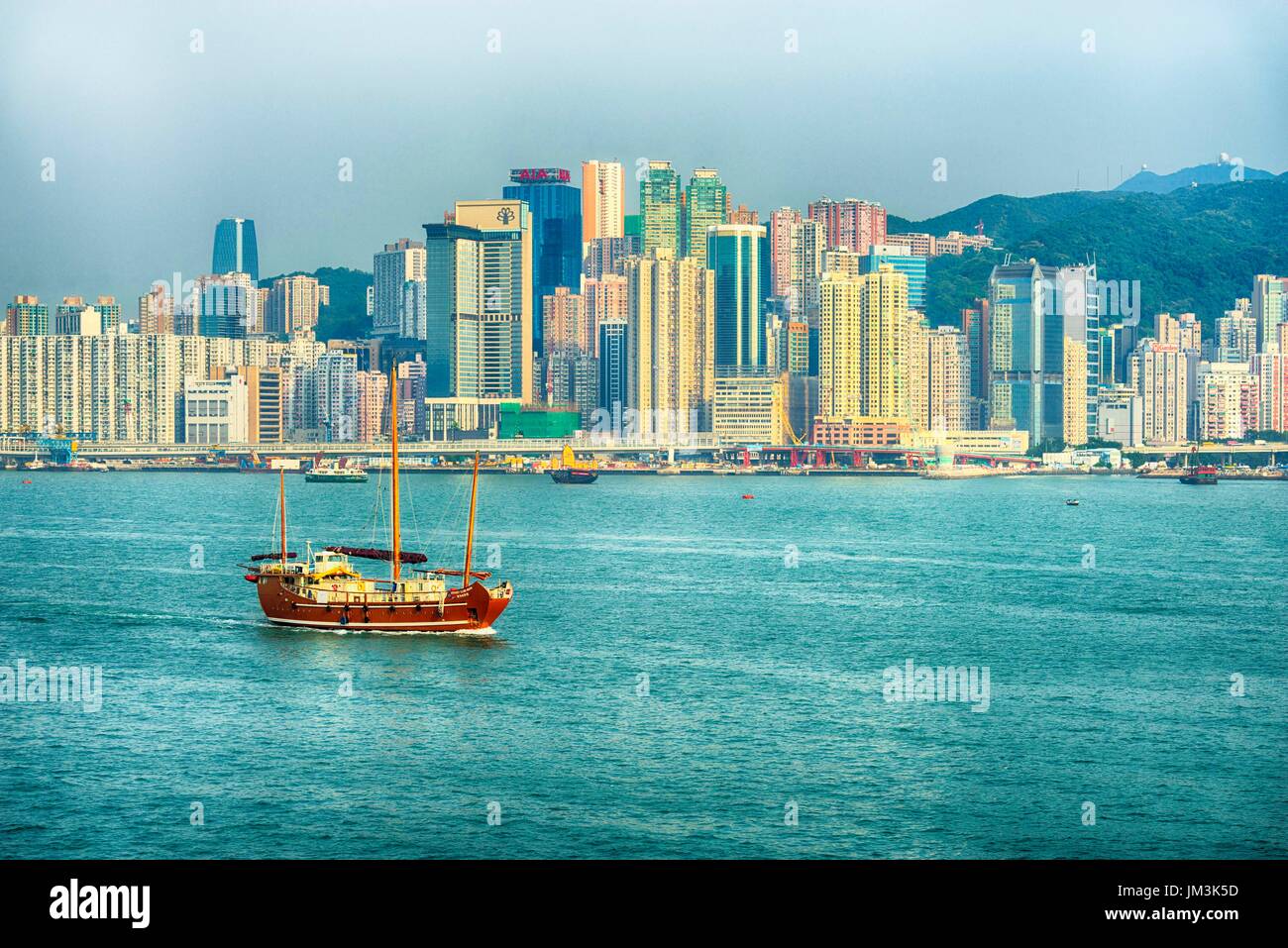 Skyline di Hong Kong Foto Stock