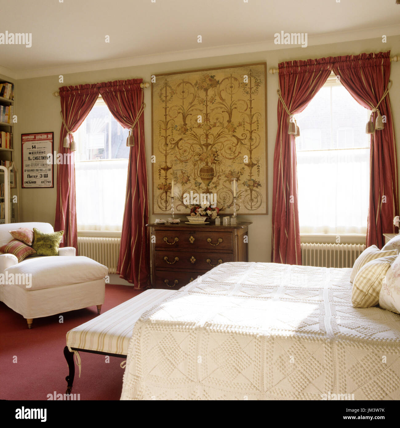 Il XVIII secolo in stile vittoriano camera da letto Foto Stock