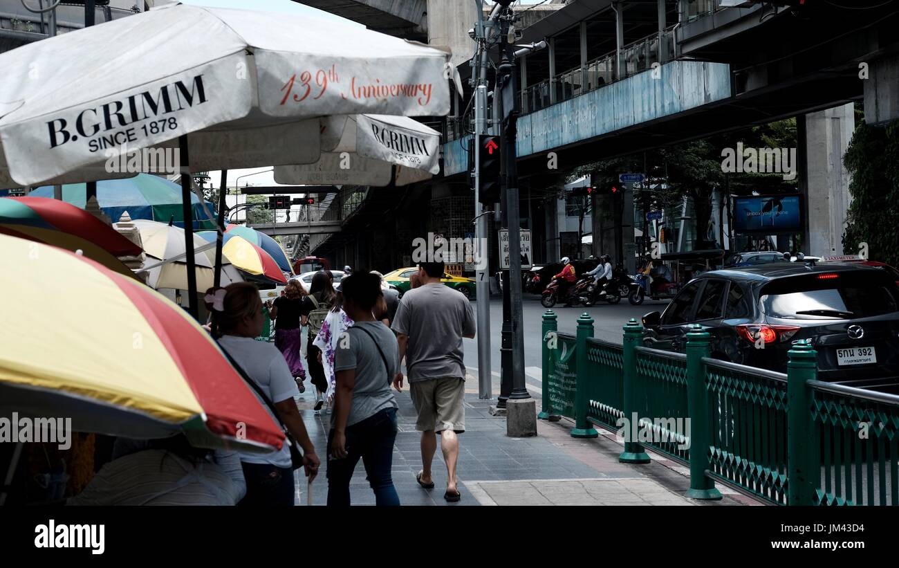 L'area del Santuario di Erawan attrazione turistica Bangkok Thailandia è il punto più centrale della città Foto Stock