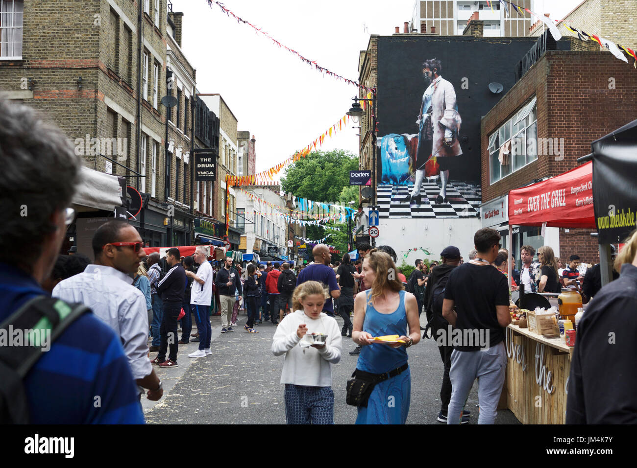 Croce Bianca street market, London, Regno Unito Foto Stock