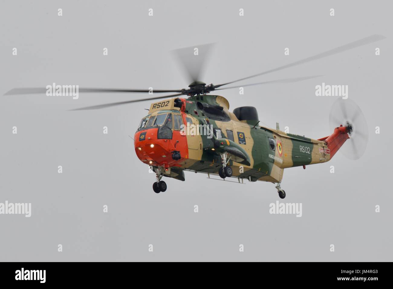 Belga componente aria Westland Sea King Mk48 elicottero al 2017 Royal International Air Tattoo 2017 Foto Stock