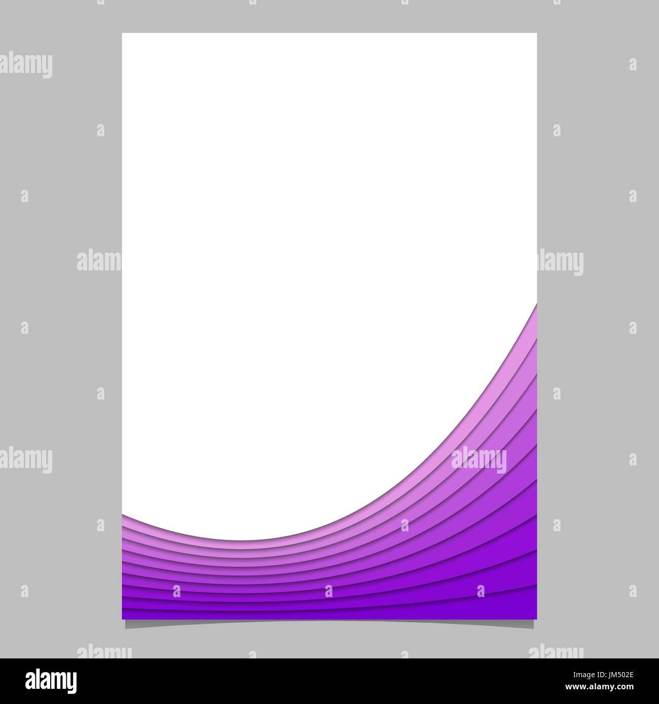 Vuoto modello brochure da curve - vettore flyer con grafica 3d effetto ombra Illustrazione Vettoriale