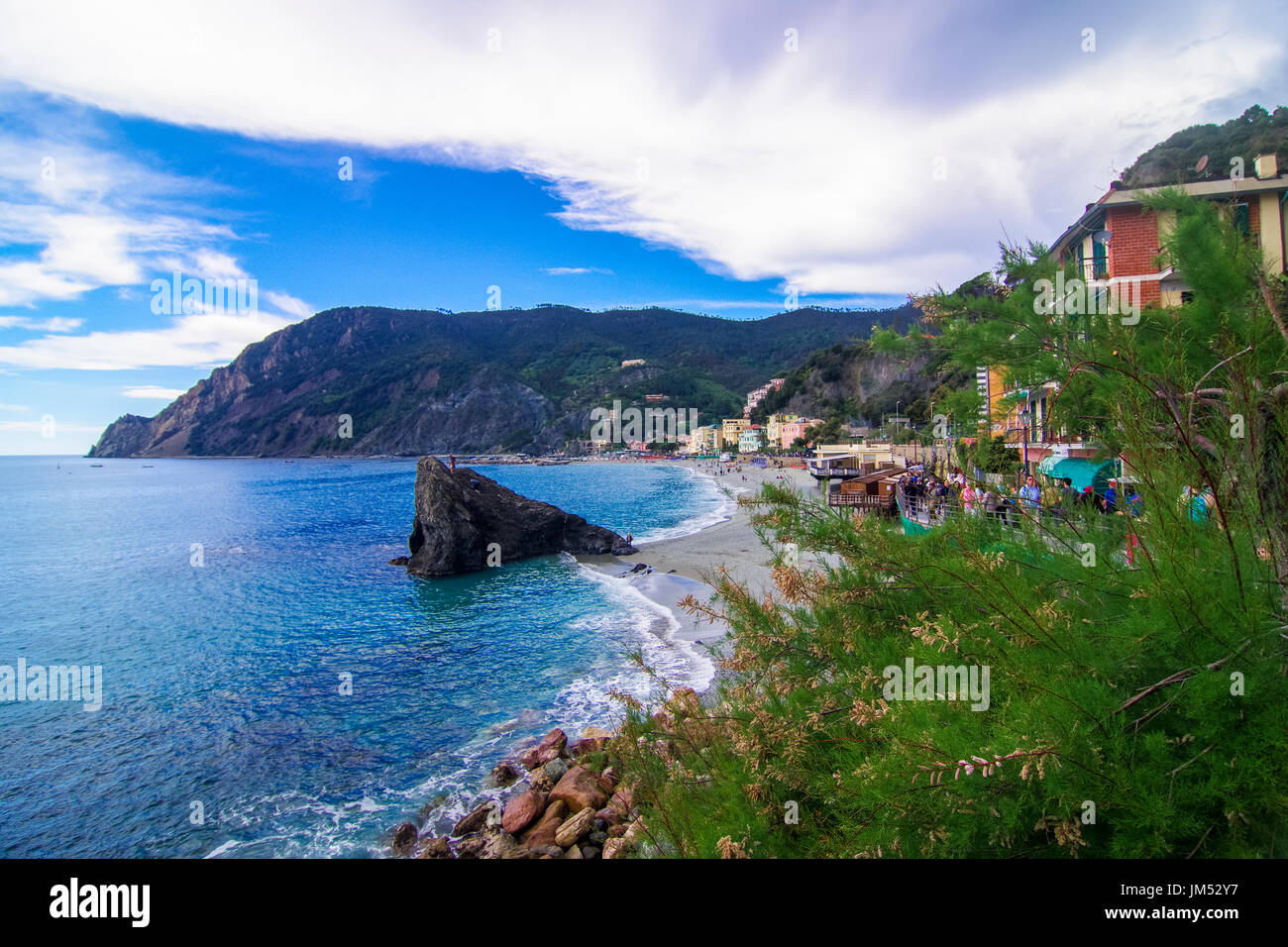 Costa di scena a Monterosso Cinque Terre alla Costa Ligure in Italia Foto Stock