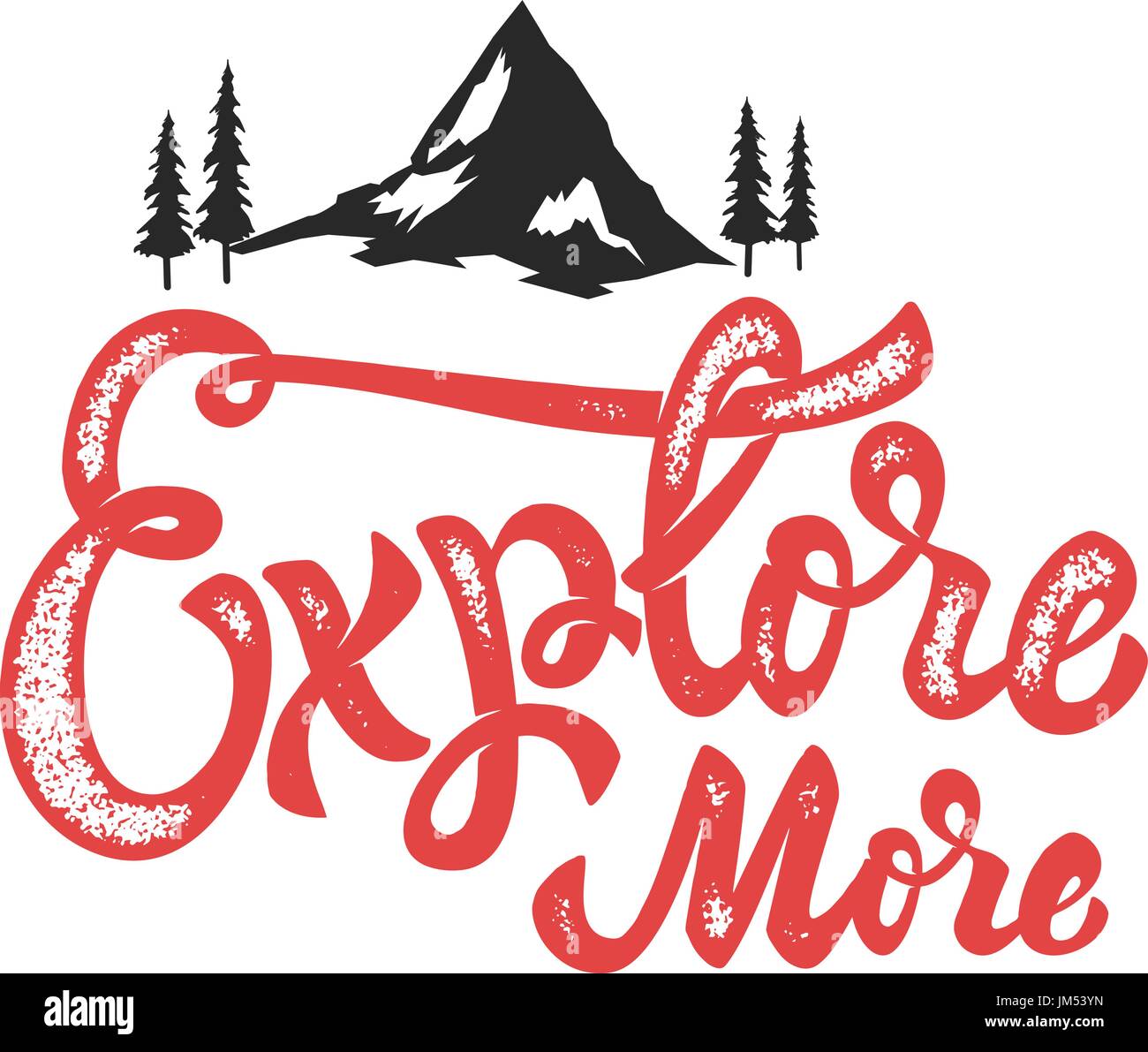 Scopri di più. Disegnata a mano una frase scritta con le icone di montagna. Gli elementi di design per creare poster, t-shirt. Illustrazione Vettoriale Illustrazione Vettoriale