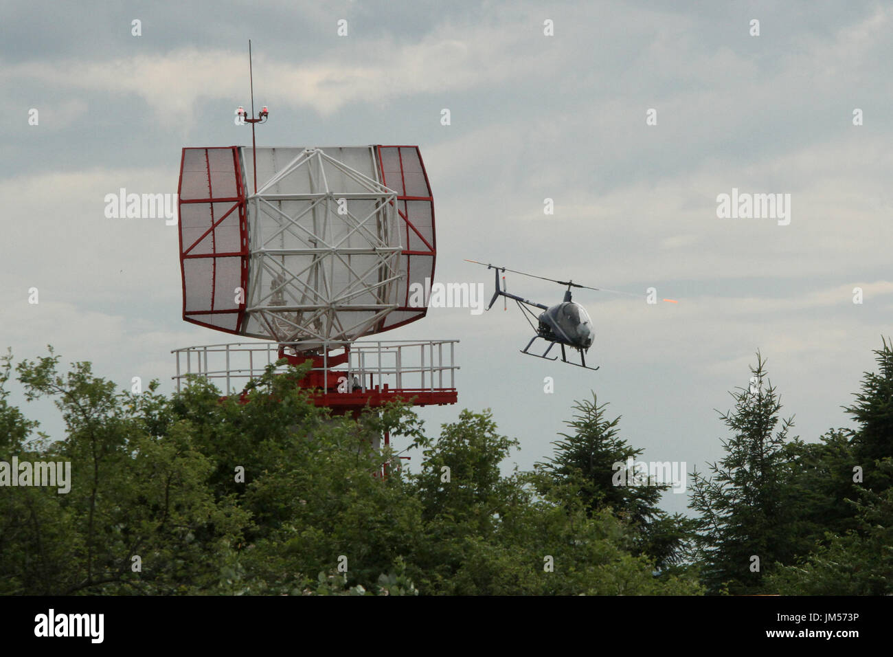 Aeroporto radar e elicottero Foto Stock