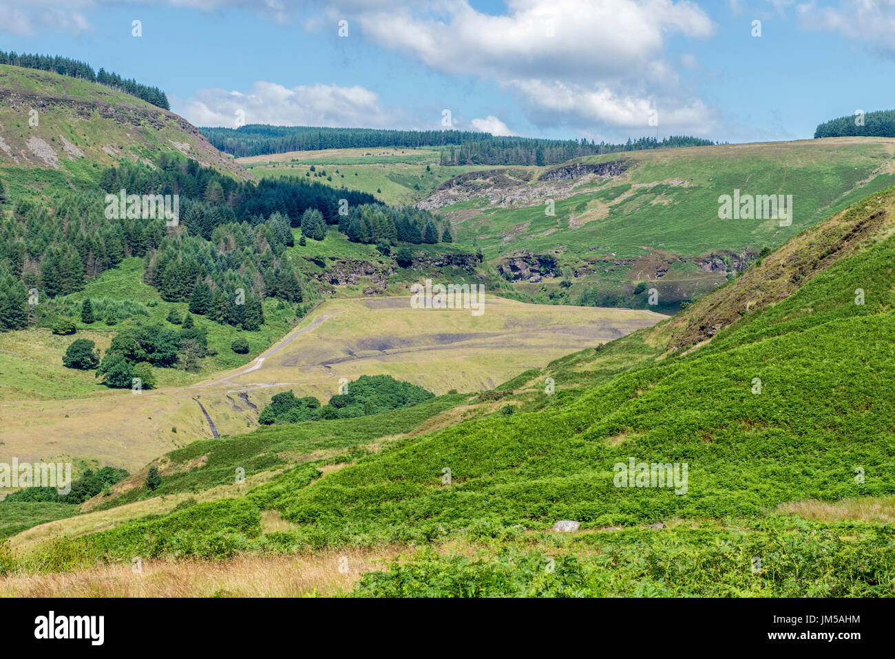 La superiori della Rhondda Fawr Valley in Galles del Sud Foto Stock