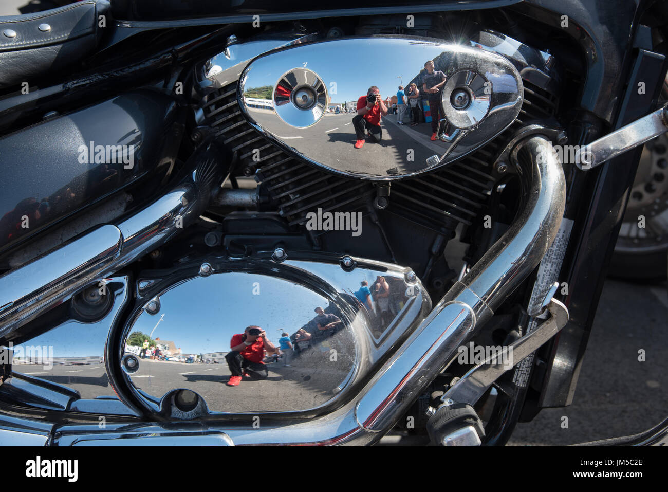 Motore in moto Foto Stock