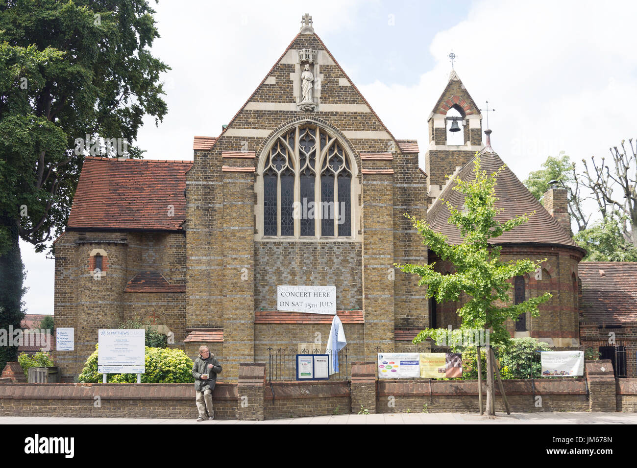 Chiesa di S. Matteo, High Street, Yiewsley, London Borough of Hillingdon, Greater London, England, Regno Unito Foto Stock