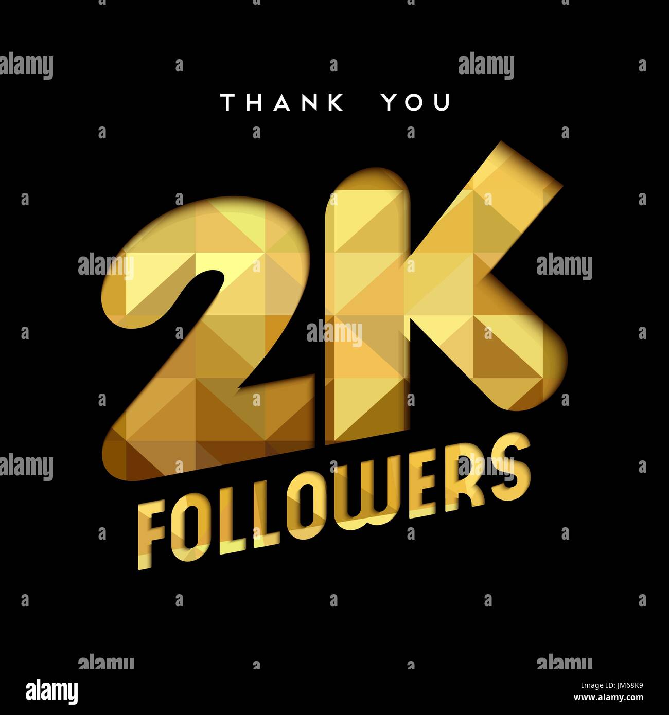 2000 seguaci grazie carta oro numero di tagli illustrazione. Special 2k utente celebrazione di obiettivo per due mila social media amici, ventilatori o iscriviti Illustrazione Vettoriale