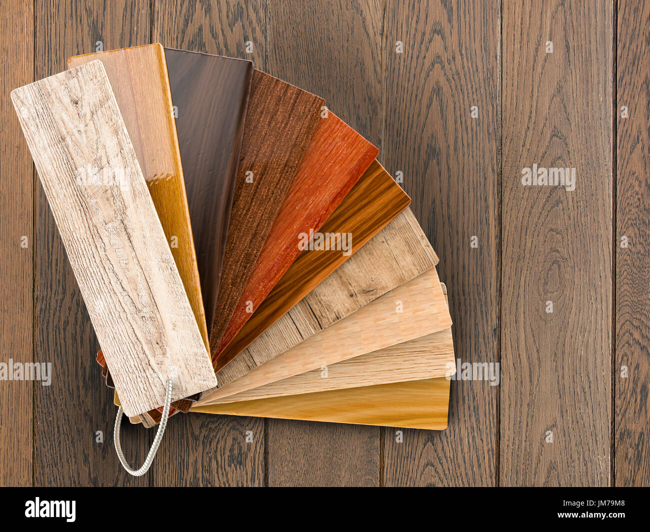 Il rendering 3d color legno guide Foto Stock