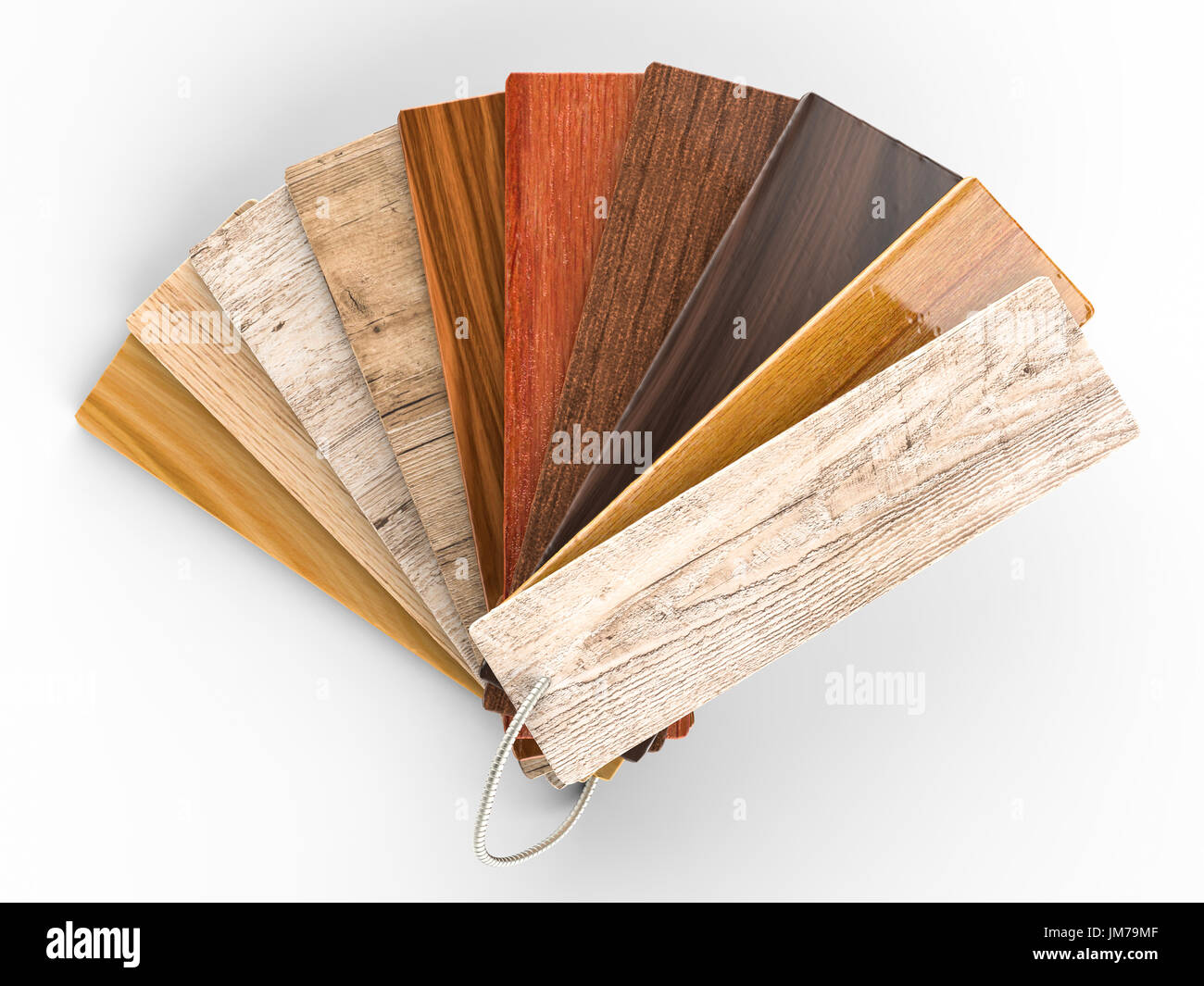 Il rendering 3d color legno guide Foto Stock