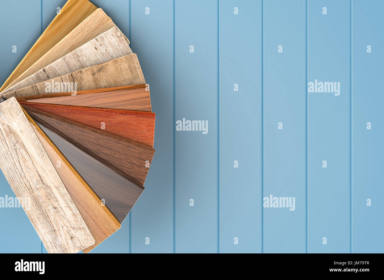 Il rendering 3d color legno guide Foto Stock