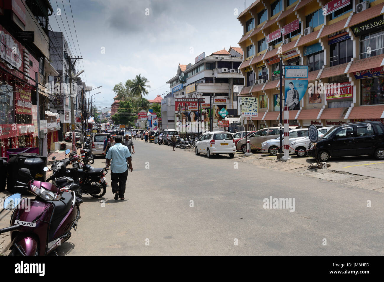 Scena di strada Thiruvananthapuram (Trivandrum) India Kerala Foto Stock